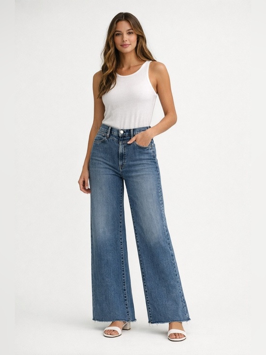 Joe's Jeans Denim - Joe’s Jeans Wide‑Leg High‑Rise Denim Blue Women’s Size 27 34” Inseam